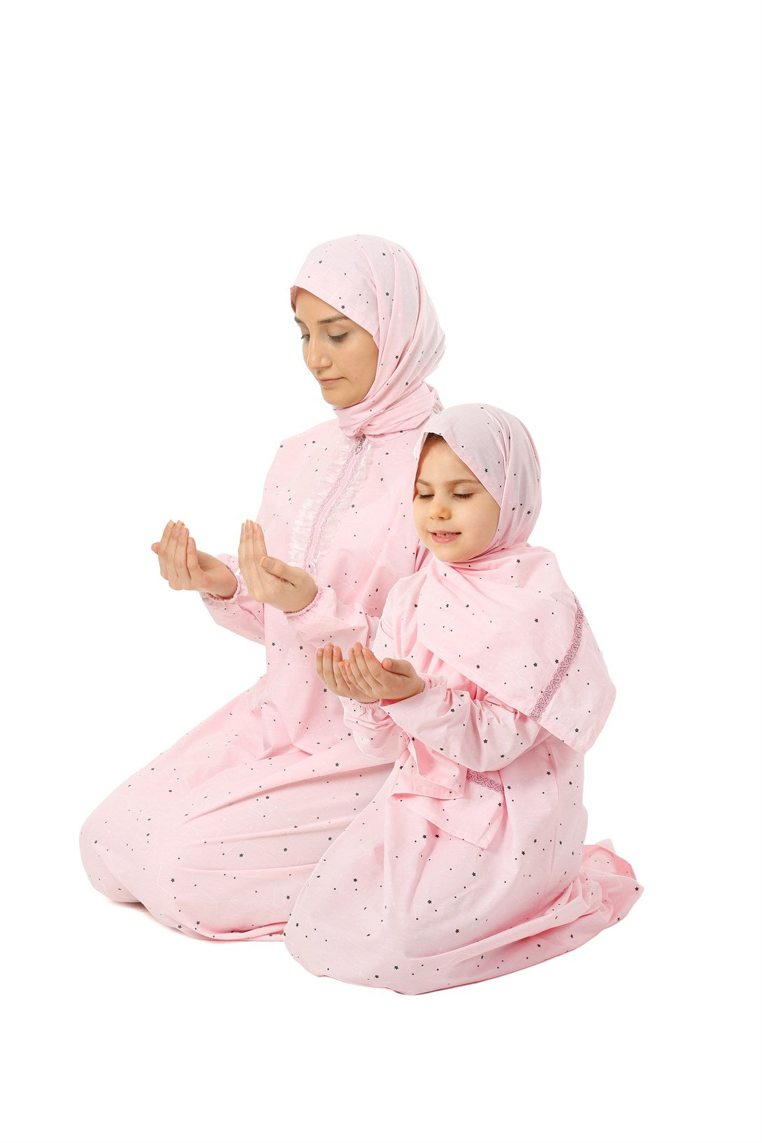 Mother Daughter Practical Prayer Dress Zippered Cotton Printed Sold Separately