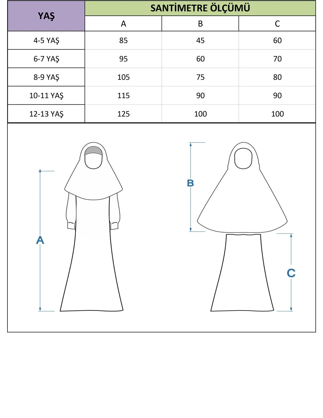 Girl's Practical Prayer Dress Zippered 3-piece set With Prayer Rug Printed